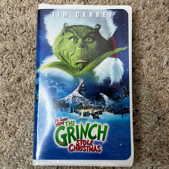 Dr. Seuss How The Grinch Stole Christmas VHS Movie Jim Carrey - Picture 1 of 4